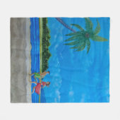 Spaß beim Sonnenlauf Fleecedecke (Vorderseite (Horizontal))