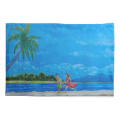 Spaß beim Sonnenlauf Kissenbezug (Rückseite)