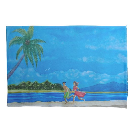 Spaß beim Sonnenlauf Kissenbezug (Vorderseite)