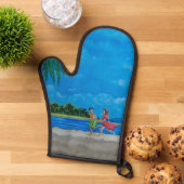 Spaß beim Sonnenlauf Ofenhandschuh (Oben unten)