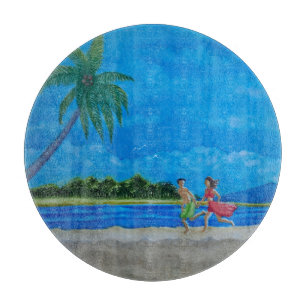 Spaß beim Sonnenlauf Schneidebrett