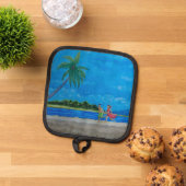 Spaß beim Sonnenlauf Topflappen (Oben Unten)