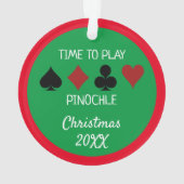 Spaß beim Spielen Pinochle Weihnachten Ornament (Rückseite)