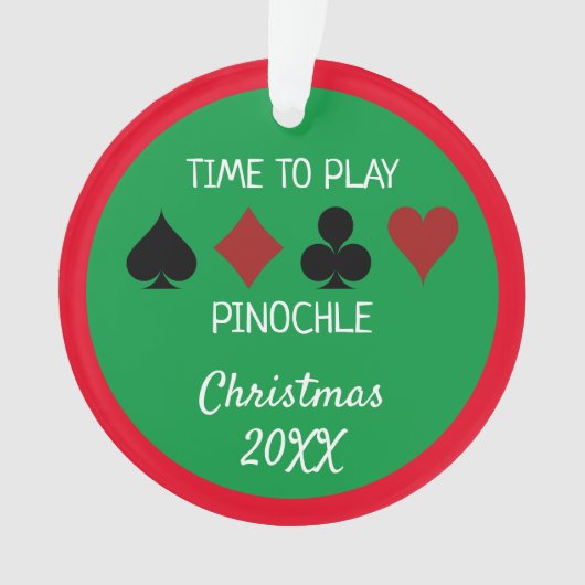 Spaß beim Spielen Pinochle Weihnachten Ornament (Vorderseite)