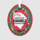 Spaß beim Spielen Pinochle Weihnachten Ornament (Vorderseite)