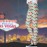 Spaß beim Spielen von Karten Quartett auf Aqua-Leg Leggings<br><div class="desc">Für alle Kartenspieler! Das Pattern verfügt über ein Quartett von Kartensuiten - Diamanten,  Herz,  Pik und Clubs auf aqua Hintergrund.</div>
