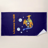 Spaß beim Tauchen Fanfarendesign Strandtuch (Vorderseite)