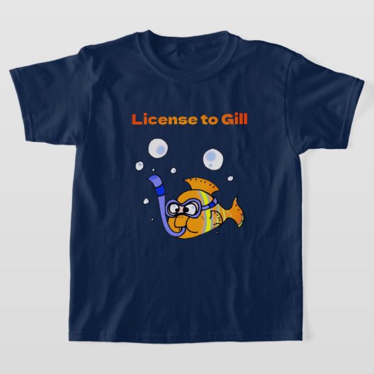 Spaß beim Tauchen Fanfarendesign T-Shirt (Ablage )