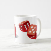 Spaß beim Würfeln Kaffeetasse (VorderseiteRechts)