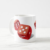 Spaß beim Würfeln Kaffeetasse (Vorderseite Links)