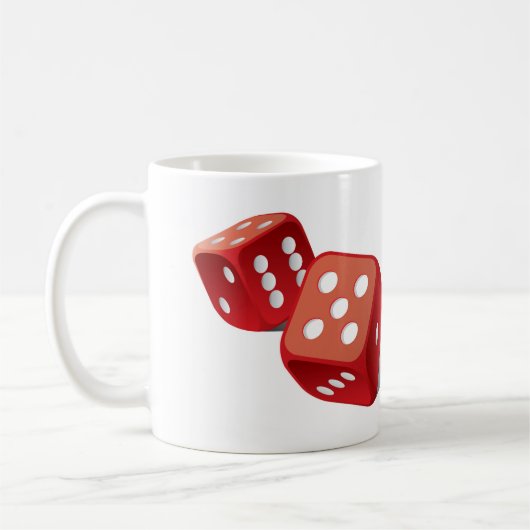 Spaß beim Würfeln Kaffeetasse (Links)