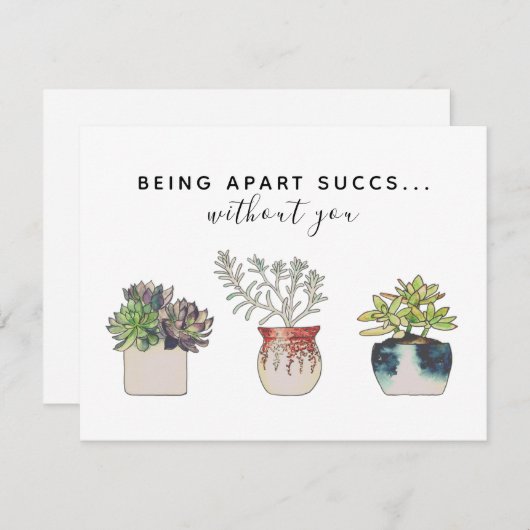 Spaß beiseite zu lassen ohne Kaktus Mitteilungskarte (Vorne/Hinten)