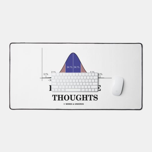Spaß "Bell Curve Threads Statistics" Schreibtischunterlage (Tastatur & Maus)
