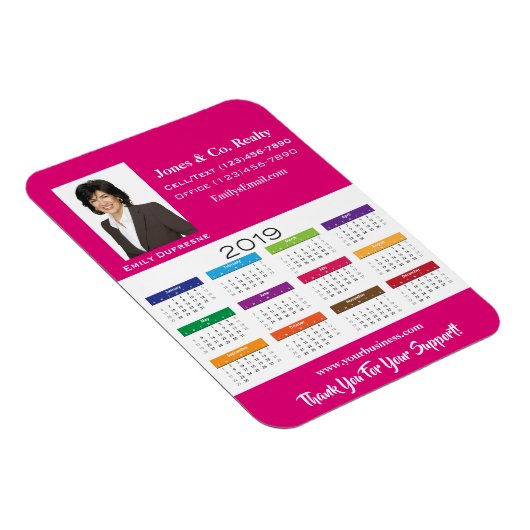 Spaß & Beruflich 2019 Kalender mit Foto Magnet (Rechte Seite)
