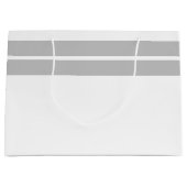 Spaß Berufliche, graue Top-Racing-Streifen auf wei Große Geschenktüte (Vorderseite)