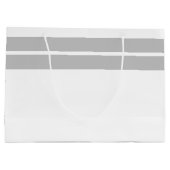 Spaß Berufliche, graue Top-Racing-Streifen auf wei Große Geschenktüte (Rückseite)