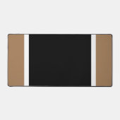 Spaß Beruflicher schwarzer Mocha Streifen Schreibtischunterlage (Vorderseite)