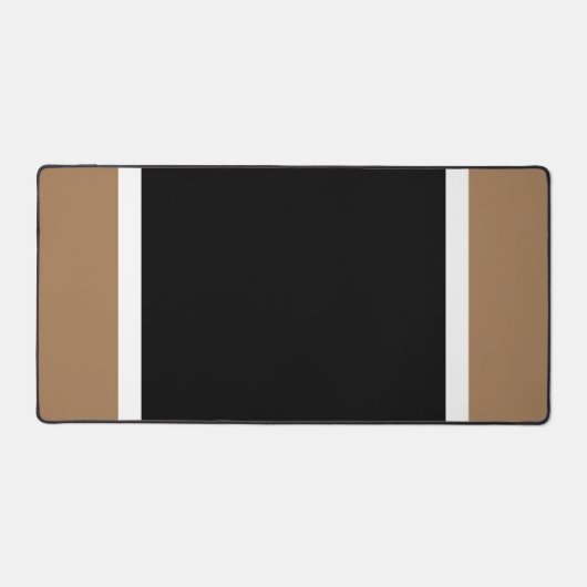 Spaß Beruflicher schwarzer Mocha Streifen Schreibtischunterlage (Vorderseite)
