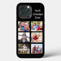 Spaß Beste Opa je 6 FotoCollage Schwarz-weiß