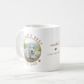 Spaß Bester Hund Vater Zwei Foto Gold Moderne Typo Kaffeetasse (Vorderseite Links)