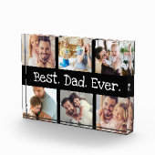 Spaß Bester Vater je 6 Foto Collage Schwarz-weißer (Rechts)