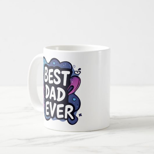 Spaß "Bester Vater je" Tasse (Vorderseite Links)