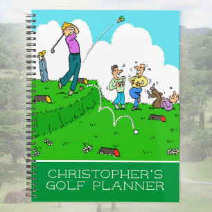 Spaß Bild von Golfers spielen Golf. Golfspielen Planer