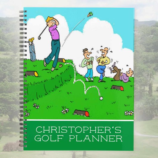 Spaß Bild von Golfers spielen Golf. Golfspielen Planer