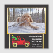 Spaß Billboard Stil 🎄 festliches Foto Weihnachten Magnetkarte (Vorderseite)