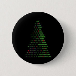 Spaß Binary Christmas Tree Computer Programmierer Button