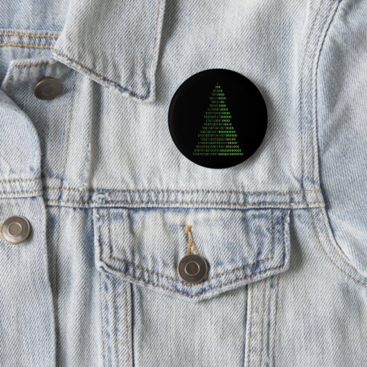 Spaß Binary Christmas Tree Computer Programmierer Button (Beispiel)