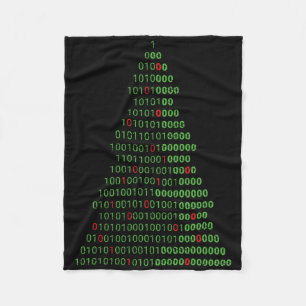 Spaß Binary Christmas Tree Computer Programmierer  Fleecedecke