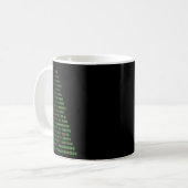Spaß Binary Christmas Tree Computer Programmierer Kaffeetasse (Vorderseite Links)