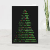 Spaß Binary Christmas Tree Computer Programmierer Karte (Vorderseite)