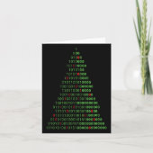 Spaß Binary Christmas Tree Computer Programmierer Karte (Vorderseite)