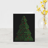 Spaß Binary Christmas Tree Computer Programmierer Karte (Gelbe Blume)