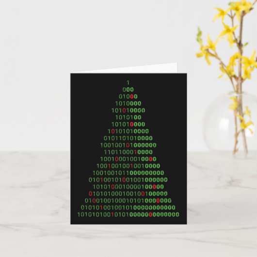 Spaß Binary Christmas Tree Computer Programmierer Karte (Gelbe Blume)
