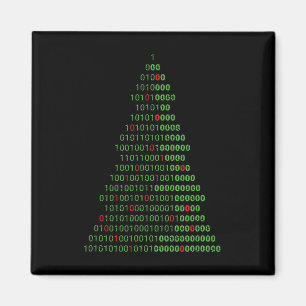 Spaß Binary Christmas Tree Computer Programmierer Magnet