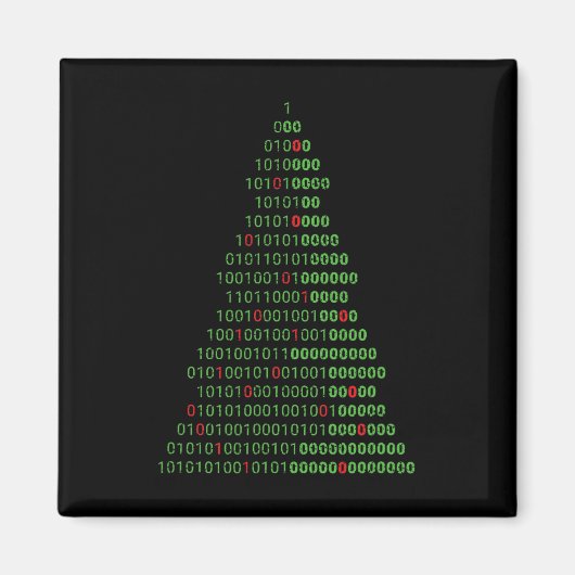 Spaß Binary Christmas Tree Computer Programmierer Magnet (Vorne)