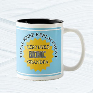 Spaß! Bionischer Knieersatz-Becher Zweifarbige Tasse