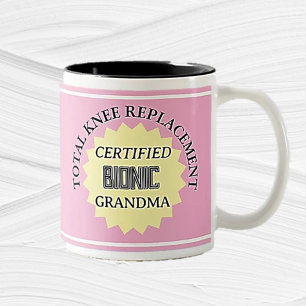 Spaß! Bionisches Kniegelenk-Ersatz-Tasse Zweifarbige Tasse