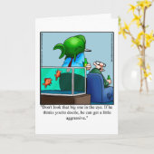 Spaß-Blank-Grußkarte des Aquariumbesitzers Karte (Gelbe Blume)
