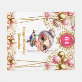 Spaß Blanket für Oma Individuelle Name Fleecedecke (Vorderseite (Horizontal))