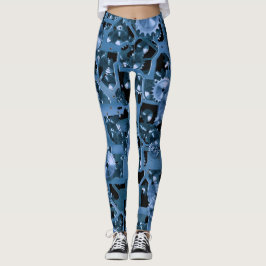 Spaß-Blau-Gänge! Leggings
