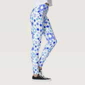 Spaß-blaue Davidssterne Feiertags-gelegentliches Leggings (Rechts)