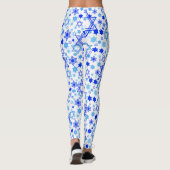 Spaß-blaue Davidssterne Feiertags-gelegentliches Leggings (Rückseite)