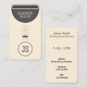 Spaß-Blick Sepia des Haartrimmers beruflicher Visitenkarte (Vorne/Hinten)