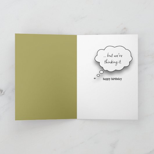 Spaß Bluebirds am 80. Geburtstag Karte (Innenseite)