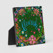 Spaß Blühe Hübsche florale Whimsiksche Inspiration Fotoplatte (Vorderseite)