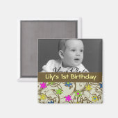 Spaß Blume Baby Gefallen Magnet (Vorderseite/Rückseite)